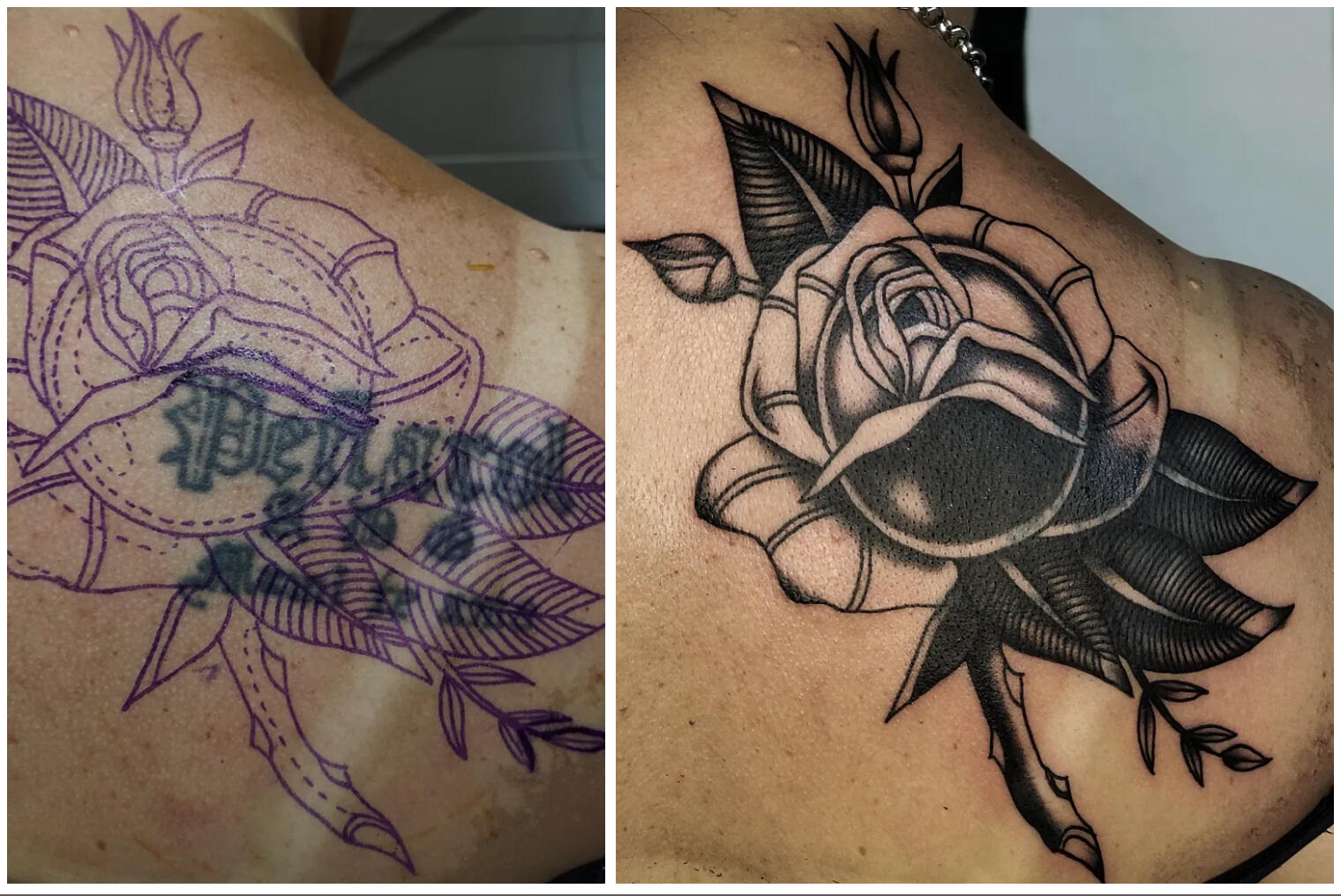 Coverup with Traditional Rose