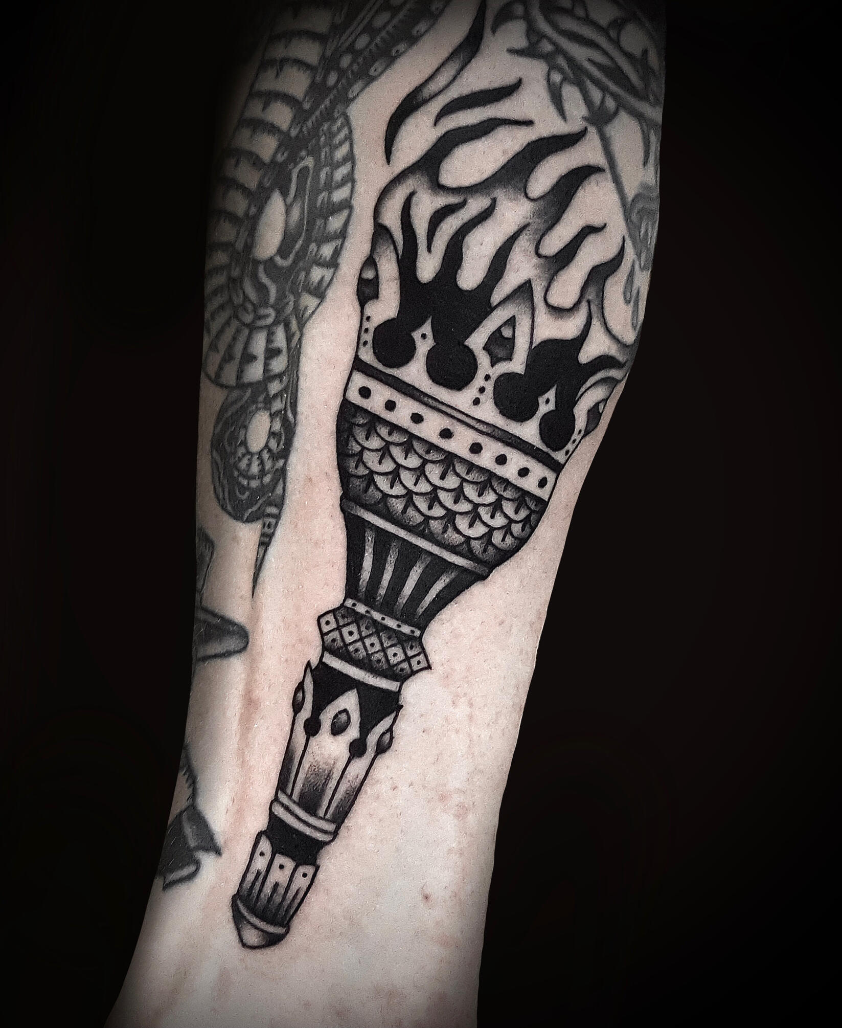 Traditional Flaming Torch